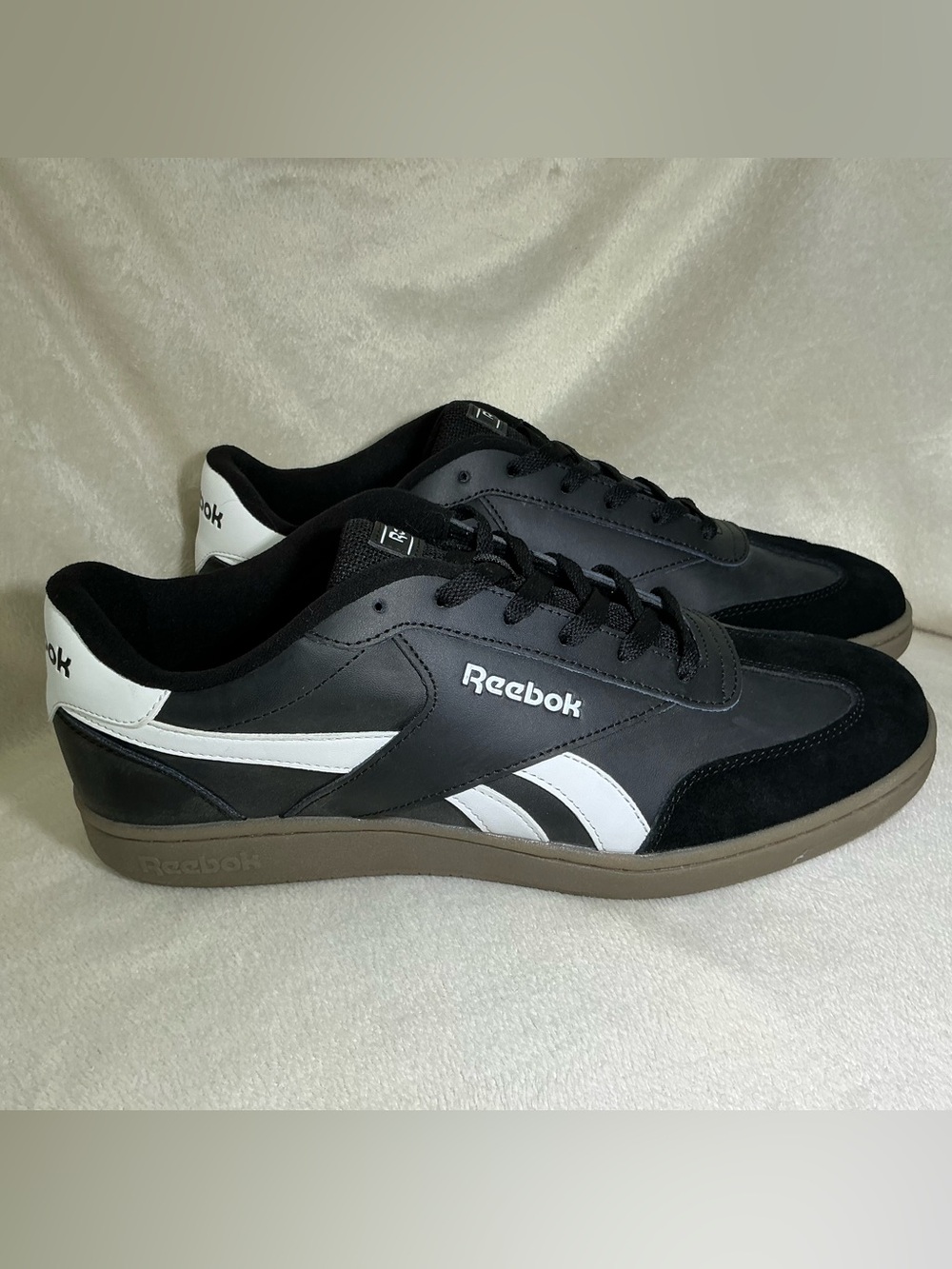 NEW! Reebok Forte Lounger Black Leather/ Suede Sneakers Men’s Size 11.5 NWOT